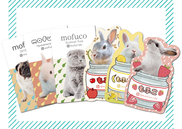 6枚並べたペット名刺