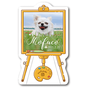 イーゼルデザインの型抜きペット名刺