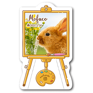 イーゼルデザインの型抜きペット名刺