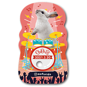 ドラマーデザインの型抜きペット名刺