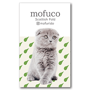 幾何学模様の猫のペット名刺