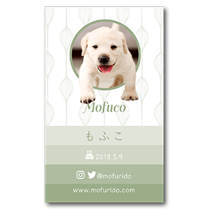 シンプルエレガントな犬のペット名刺