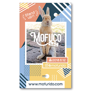 躍動感を活かせる兎のペット名刺