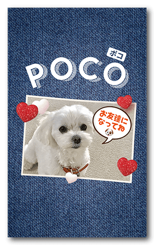 ペット名刺の裏面画像