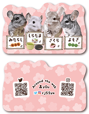 チンチラ（多頭飼い）のペット名刺