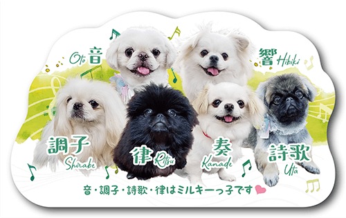 銀ちゃんの型抜きペット名刺画像