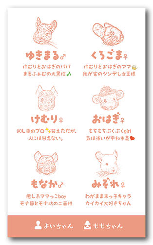 長方形ペット名刺の裏面画像