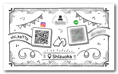 ペット名刺の裏面画像