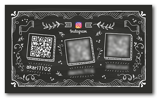 長方形ペット名刺の裏面画像