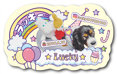 型抜きペット名刺画像