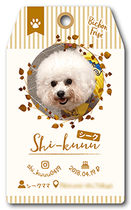 犬の型抜きペット名刺
