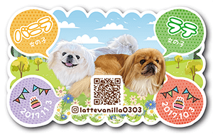 犬（多頭飼い）のペット名刺