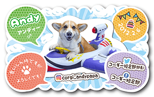 犬の型抜きペット名刺