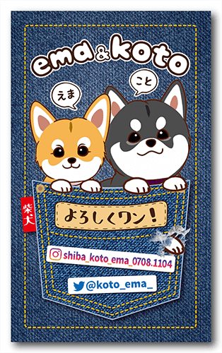 ペット名刺の表面画像