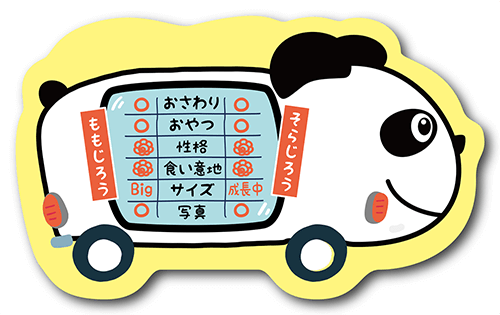 型抜きペット名刺表面画像