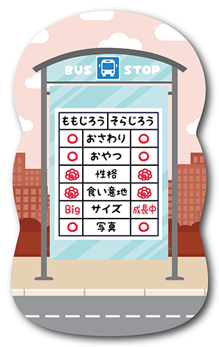 型抜きペット名刺裏面画像