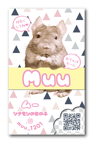 ペット名刺の表面画像
