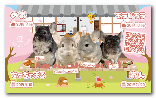 長方形ペット名刺画像