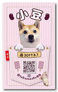 犬のペット名刺