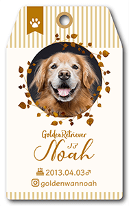 犬の型抜きペット名刺