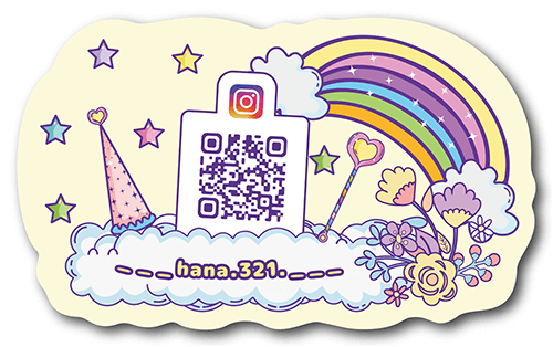 型抜きペット名刺の裏面画像