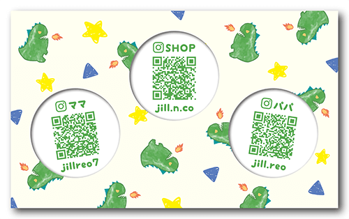 長方形ペット名刺の裏面画像