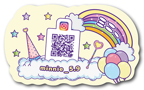 型抜きペット名刺の裏面画像