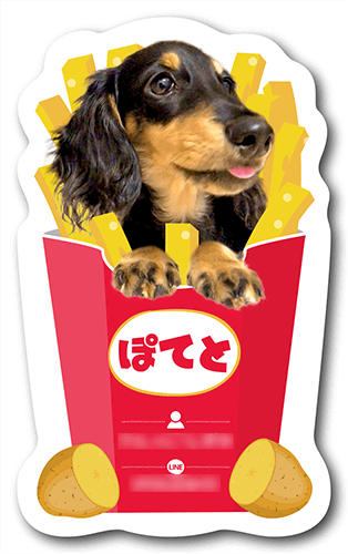 型抜きペット名刺画像