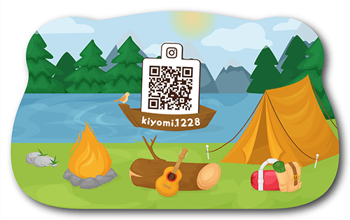 型抜きペット名刺の裏面画像