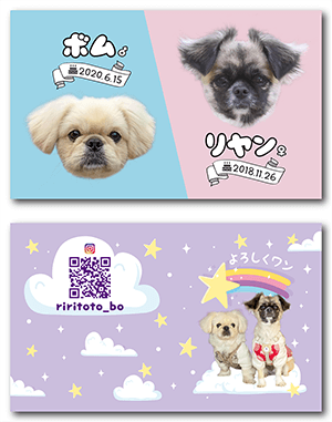犬のペット名刺