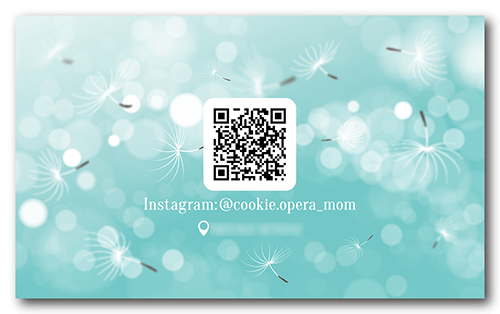 長方形ペット名刺の裏面画像