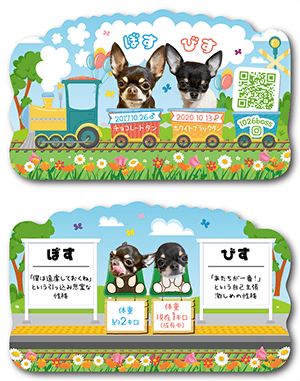 犬（多頭飼い）のペット名刺