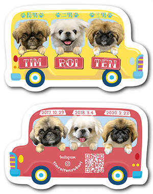 犬（多頭飼い）のペット名刺