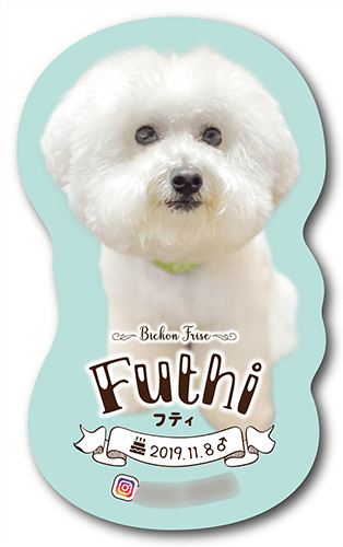 型抜きペット名刺画像