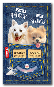 犬のペット名刺