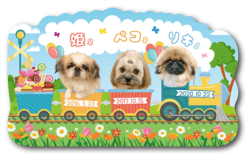 型抜きペット名刺の裏面画像