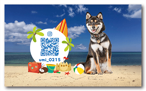 長方形ペット名刺の裏面画像