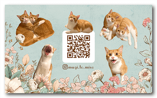 長方形ペット名刺の裏面画像