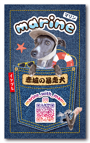 長方形ペット名刺画像