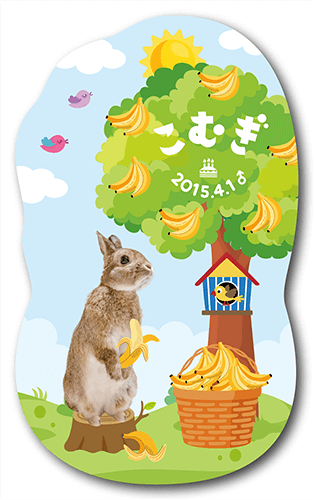 長方形ペット名刺の表面画像