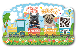 犬（多頭飼い）のペット名刺