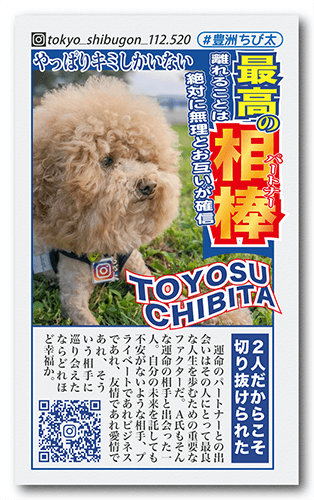 長方形ペット名刺の裏面画像