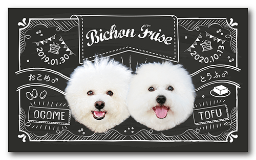 長方形ペット名刺の表面画像