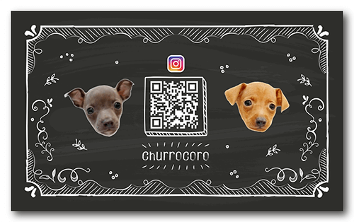 長方形ペット名刺の裏面画像