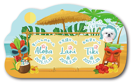 ペット名刺の裏面画像