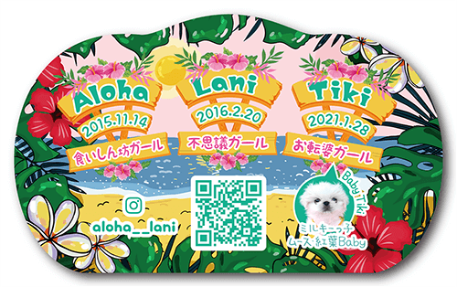 ペット名刺の裏面画像