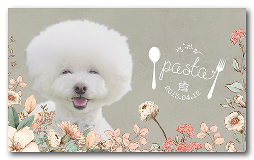 長方形ペット名刺の表面画像