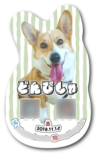 型抜きペット名刺画像