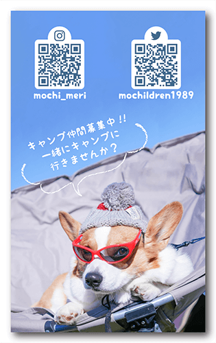 ペット名刺の裏面画像