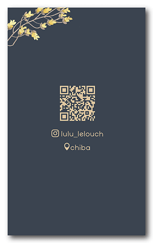 ペット名刺の裏面画像